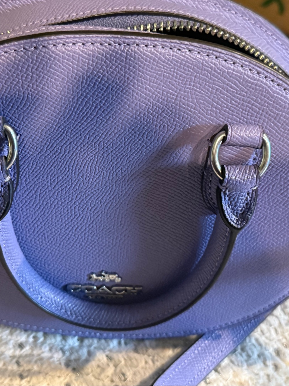 Coach Lavender Leather Mini Satchel